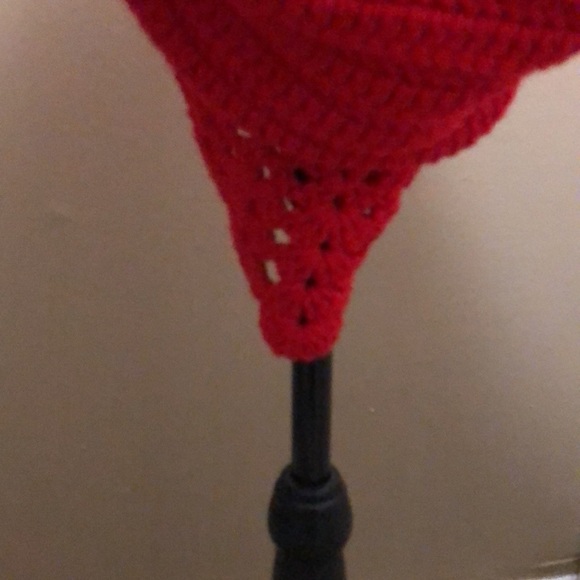 Beautiful Red Crocheted Jacket by “Evie”. you must see it to appreciate it. - Picture 9 of 11
